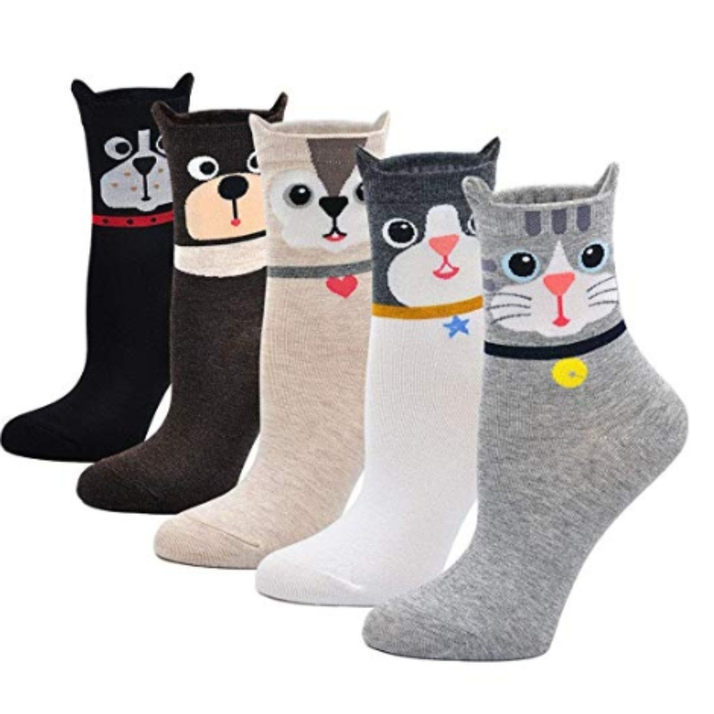 Womens Animal Socks with Ears Cute